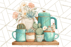 Southwestern Kitchen Clipart, Desert Kitchen Appliances PNG Product Image 2