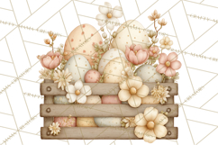 Vintage Easter Props Clipart PNG, Easter Eggs Printable Product Image 2