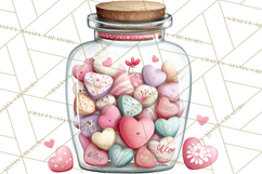 Valentine Dinosaur Clipart Cute T-Rex Sublimation PNG Love Product Image 3