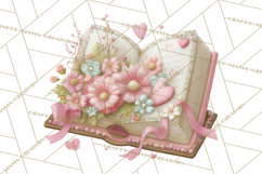 Pink Romantic Letter Clipart, Love Notes Clip Art PNG Product Image 3