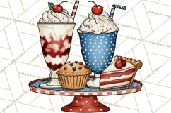 4th of July Retro Diner Clipart, Patriotic Americana Diner Product Image 4