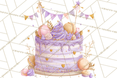 Cartoon Birthday Cake Clipart, Cute Realistic Cake PNG Product Image 4