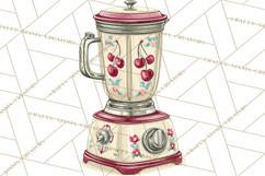 Farmhouse Cherry Kitchen Clipart, Rustic Cherry Kitchen Png Product Image 4