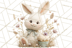 Springtime Baby Animal Clipart PNG, Cute Tea Party Bunnies Product Image 5