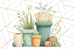 Spring Garden Tools Clipart, Cute Gardening Tools PNG Product Image 5