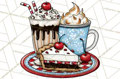 4th of July Retro Diner Clipart, Patriotic Americana Diner Product Image 2