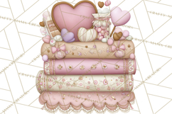 Valentine Picnic Party Clipart, Pink Heart Picnic PNG Product Image 3