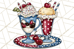 4th of July Retro Diner Clipart, Patriotic Americana Diner Product Image 3