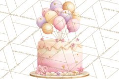 Cartoon Birthday Cake Clipart, Cute Realistic Cake PNG Product Image 3