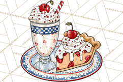 4th of July Retro Diner Clipart, Patriotic Americana Diner Product Image 4