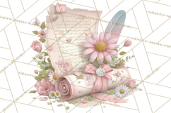 Pink Romantic Letter Clipart, Love Notes Clip Art PNG Product Image 4