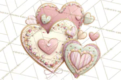 Valentine Picnic Party Clipart, Pink Heart Picnic PNG Product Image 4