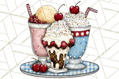 4th of July Retro Diner Clipart, Patriotic Americana Diner Product Image 5