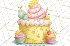 Cartoon Birthday Cake Clipart, Cute Realistic Cake PNG Product Image 5