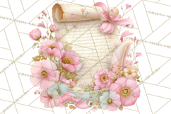 Pink Romantic Letter Clipart, Love Notes Clip Art PNG Product Image 5