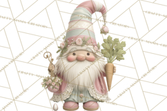 Easter Gnomes Clipart, Cute Bunny Hats, Pastel Eggs Png Product Image 5