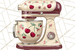 Farmhouse Cherry Kitchen Clipart, Rustic Cherry Kitchen Png Product Image 2