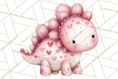 Valentine Dinosaur Clipart Cute T-Rex Sublimation PNG Love Product Image 2