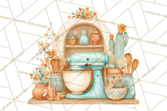 Southwestern Kitchen Clipart, Desert Kitchen Appliances PNG Product Image 2