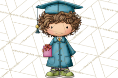 Kids Graduation Clipart PNG, Preschool Kindergarten Kids Product Image 2
