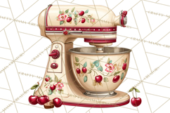 Farmhouse Cherry Kitchen Clipart, Rustic Cherry Kitchen Png Product Image 3