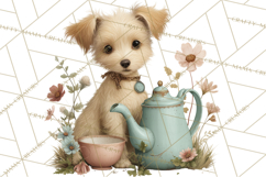 Springtime Baby Animal Clipart PNG, Cute Tea Party Bunnies Product Image 3
