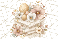 Vintage Easter Props Clipart PNG, Easter Eggs Printable Product Image 3