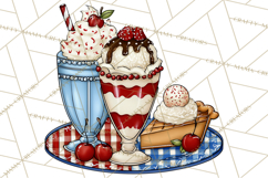 4th of July Retro Diner Clipart, Patriotic Americana Diner Product Image 3