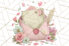 Pink Romantic Letter Clipart, Love Notes Clip Art PNG Product Image 4