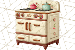 Farmhouse Cherry Kitchen Clipart, Rustic Cherry Kitchen Png Product Image 4