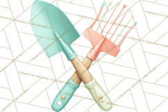 Spring Garden Tools Clipart, Cute Gardening Tools PNG Product Image 4