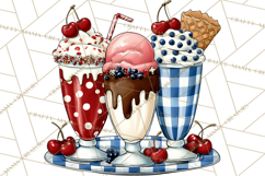 4th of July Retro Diner Clipart, Patriotic Americana Diner Product Image 4