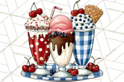 4th of July Retro Diner Clipart, Patriotic Americana Diner Product Image 4