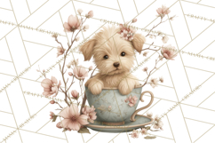 Springtime Baby Animal Clipart PNG, Cute Tea Party Bunnies Product Image 4