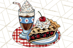 4th of July Retro Diner Clipart, Patriotic Americana Diner Product Image 5