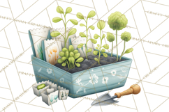 Spring Garden Tools Clipart, Cute Gardening Tools PNG Product Image 5