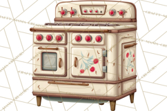 Farmhouse Cherry Kitchen Clipart, Rustic Cherry Kitchen Png Product Image 5