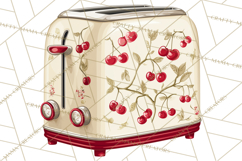 Farmhouse Cherry Kitchen Clipart, Rustic Cherry Kitchen Png Product Image 2