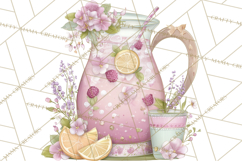 Valentine Picnic Party Clipart, Pink Heart Picnic PNG Product Image 2