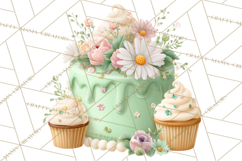 Cartoon Birthday Cake Clipart, Cute Realistic Cake PNG Product Image 2
