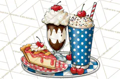 4th of July Retro Diner Clipart, Patriotic Americana Diner Product Image 2