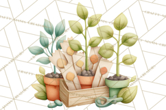 Spring Garden Tools Clipart, Cute Gardening Tools PNG Product Image 2