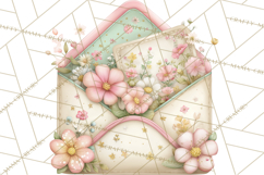 Pink Romantic Letter Clipart, Love Notes Clip Art PNG Product Image 3