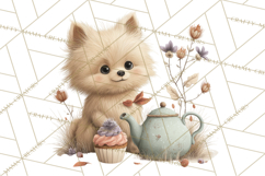 Springtime Baby Animal Clipart PNG, Cute Tea Party Bunnies Product Image 3
