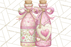 Valentine Picnic Party Clipart, Pink Heart Picnic PNG Product Image 3