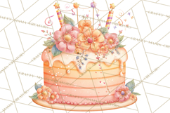 Cartoon Birthday Cake Clipart, Cute Realistic Cake PNG Product Image 4