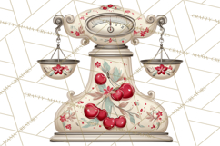 Farmhouse Cherry Kitchen Clipart, Rustic Cherry Kitchen Png Product Image 4