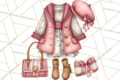 Parisian Coquette Accessories PNG, Girly Clipart, Pastel Product Image 4