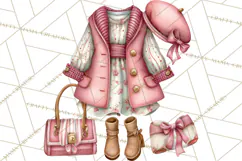 Parisian Coquette Accessories PNG, Girly Clipart, Pastel Product Image 4