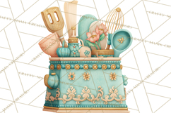 Southwestern Kitchen Clipart, Desert Kitchen Appliances PNG Product Image 5